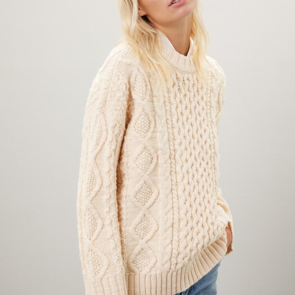 Cable-Knit Oversized Sweater - Picture 3 of 5